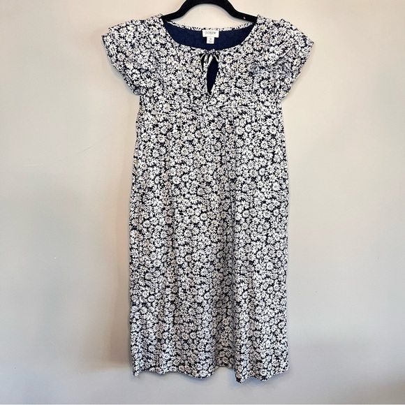 J. Crew Printed Flutter-Sleeve Floral Mini Dress 0 - Picture 4 of 12